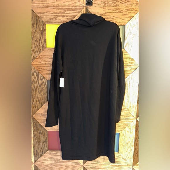 NWT GAP Women’s Shirt Dress Black Turtleneck Long Sleeve Cozy Size XS Tall - Picture 6 of 8